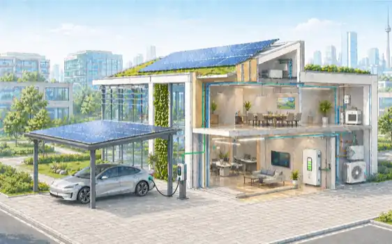 Impianto fotovoltaico con pannelli solari e sistema di accumulo — SMA Energia Viterbo